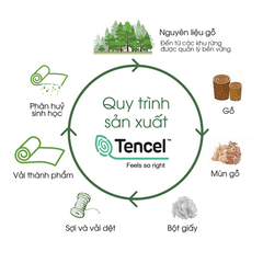 NP8912 - Bộ chăn ga gối Tencel NIN Pristine NP8912