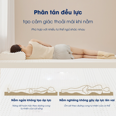 Nệm cao su thiên nhiên massage NIN House 7 vùng 180x200x10cm - Hỗ trợ chăm sóc cột sống