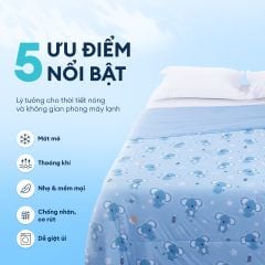 Chăn hè mát lạnh I Cool NM8042 - Mền lạnh ICool Advance NIN House hoa văn NM8042