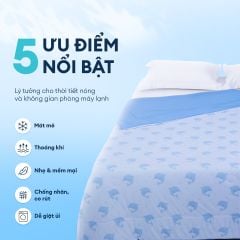 Chăn hè mát lạnh I Cool NM8040 - Mền lạnh ICool Advance NIN House hoa văn NM8040