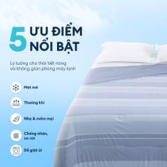Chăn hè mát lạnh I Cool NM8039 - Mền lạnh ICool Advance NIN House hoa văn NM839