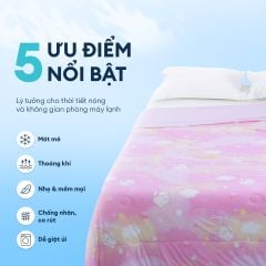 Chăn hè mát lạnh I Cool NM8044 - Mền lạnh ICool Advance NIN House hoa văn NM8044