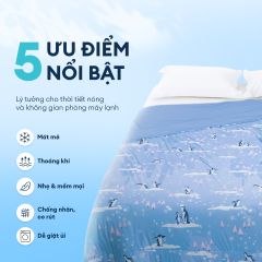 Chăn hè mát lạnh I Cool NM8037 - Mền lạnh ICool Advance NIN House hoa văn NM8037