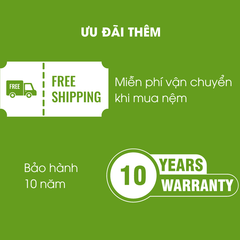 Nệm cao su thiên nhiên NIN House thông thoáng 7 vùng 180x200x10cm