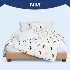 N190085 - Bộ chăn ga gối 100% cotton sateen NIN Collins N190085