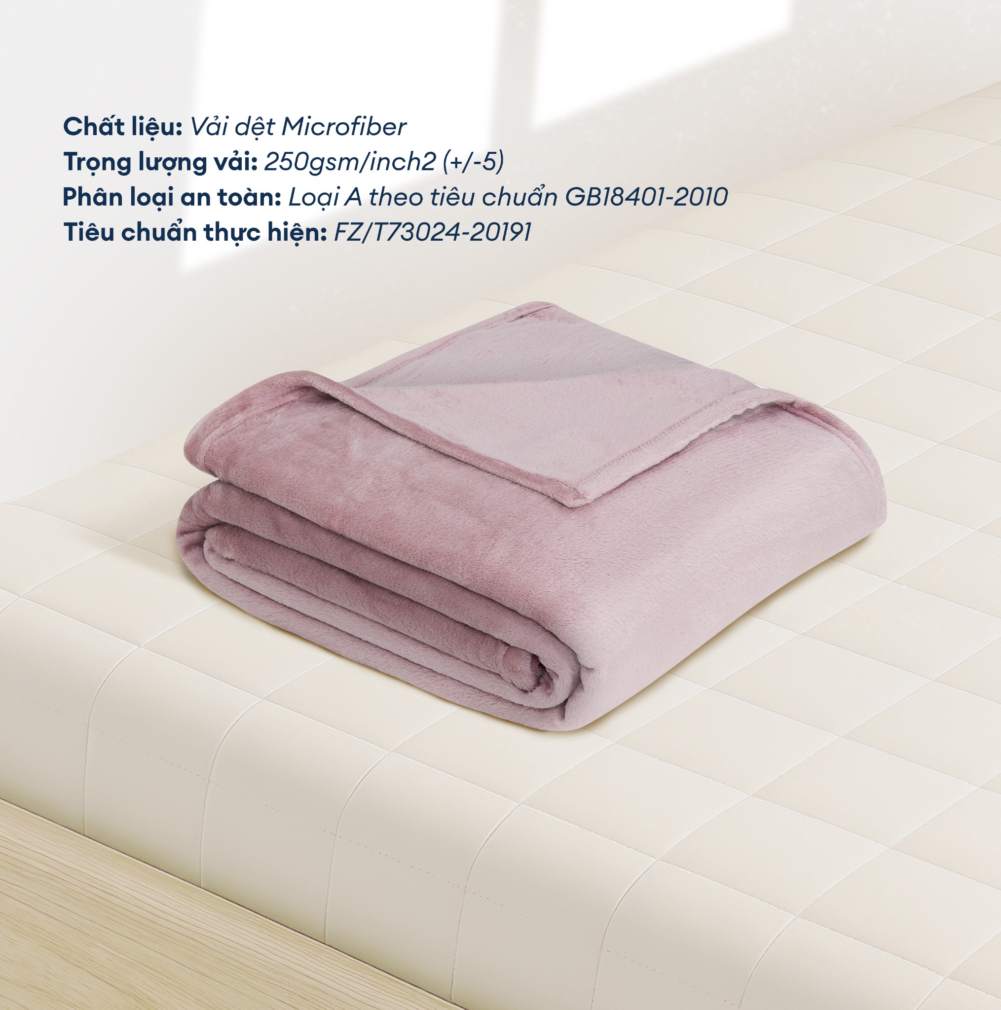 Mền Tuyết NIN - Violet Spring Light