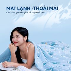 Chăn hè mát lạnh I Cool NM8042 - Mền lạnh ICool Advance NIN House hoa văn NM8042
