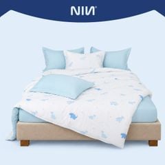 N190084 - Bộ chăn ga gối 100% cotton sateen NIN Collins N190084
