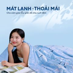 Chăn hè mát lạnh I Cool NM8037 - Mền lạnh ICool Advance NIN House hoa văn NM8037
