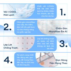 NM8041 - Bộ 5 món gấp gọn tiện lợi cho bé đi học Cooling Fabric cao cấp