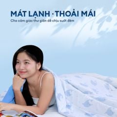 Chăn hè mát lạnh I Cool NM8040 - Mền lạnh ICool Advance NIN House hoa văn NM8040