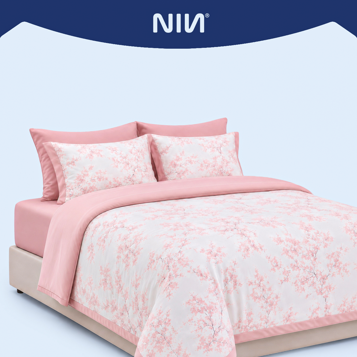 NP8910 - Bộ chăn ga gối Tencel NIN Pristine NP8910