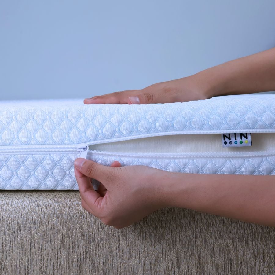 Nệm cao su thiên nhiên massage NIN House 7 vùng 160x200x10cm - Hỗ trợ Chăm sóc cột sống