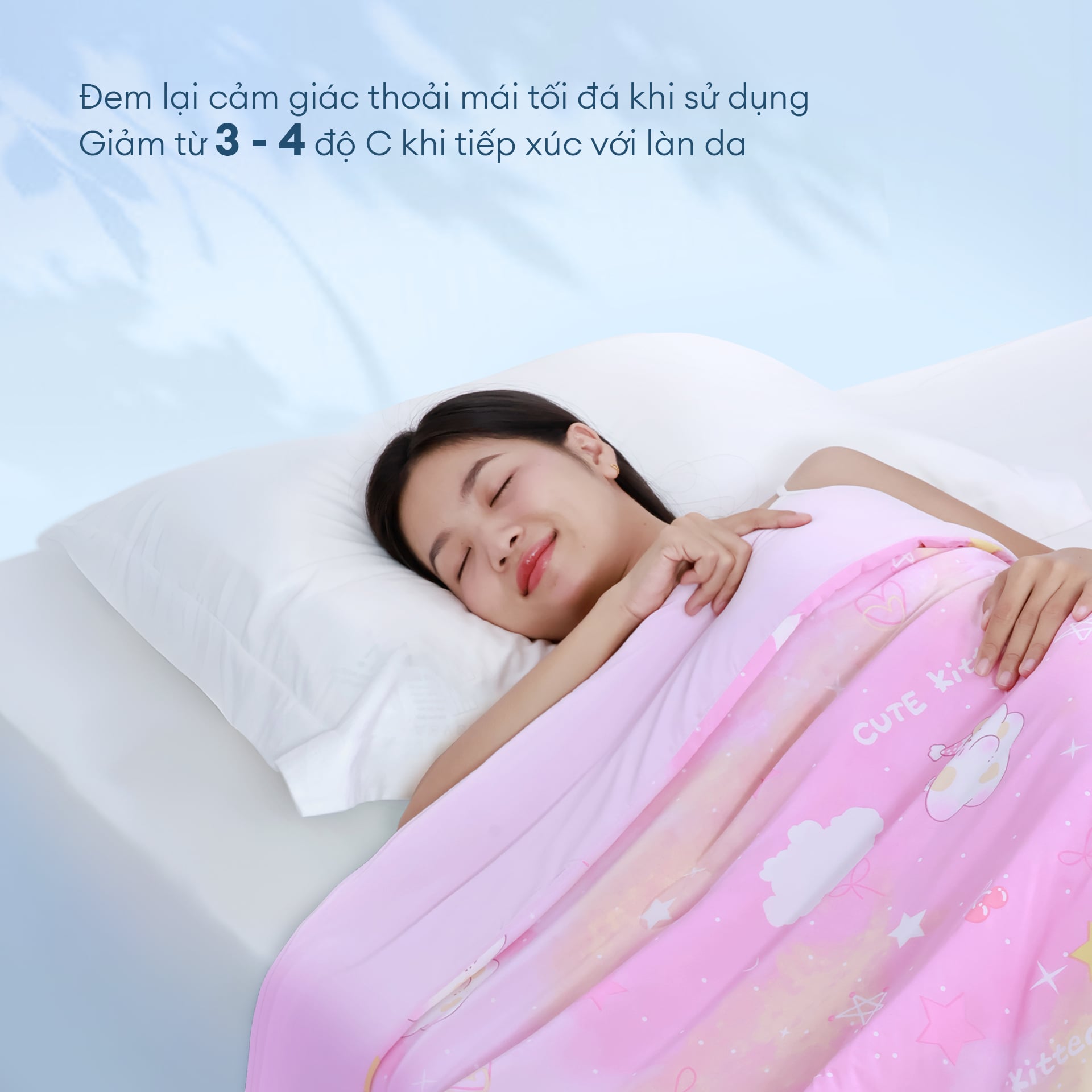 Chăn hè mát lạnh I Cool NM8044 - Mền lạnh ICool Advance NIN House hoa văn NM8044