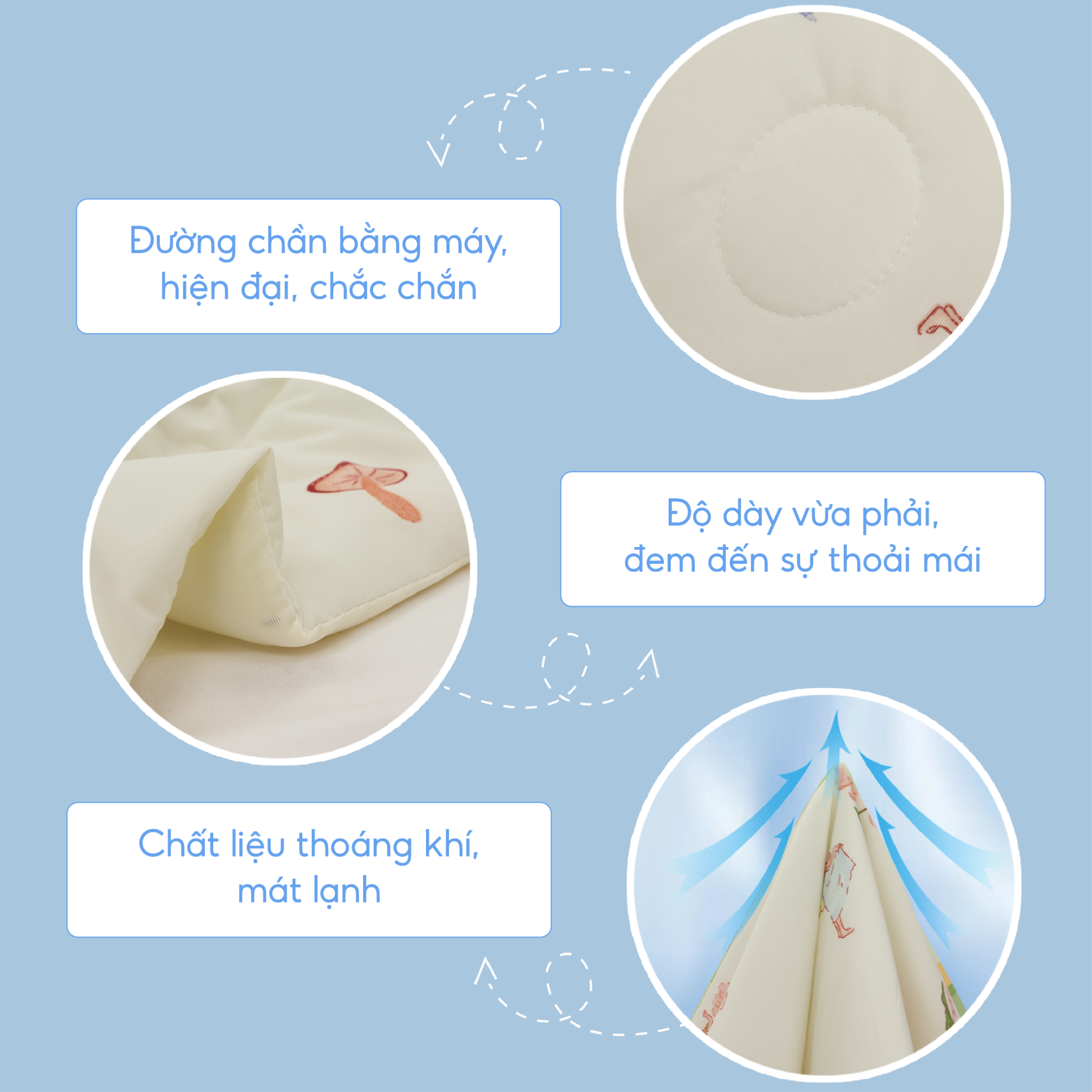 Chăn hè mát lạnh I Cool NM8032 - Mền lạnh ICool Advance NIN House hoa văn NM8032