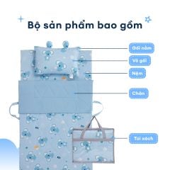 NM8042 - Bộ 5 món gấp gọn tiện lợi cho bé đi học Cooling Fabric cao cấp