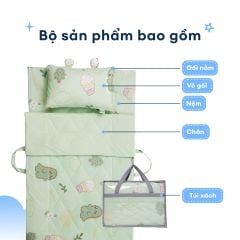 NM8043 - Bộ 5 món gấp gọn tiện lợi cho bé đi học Cooling Fabric cao cấp