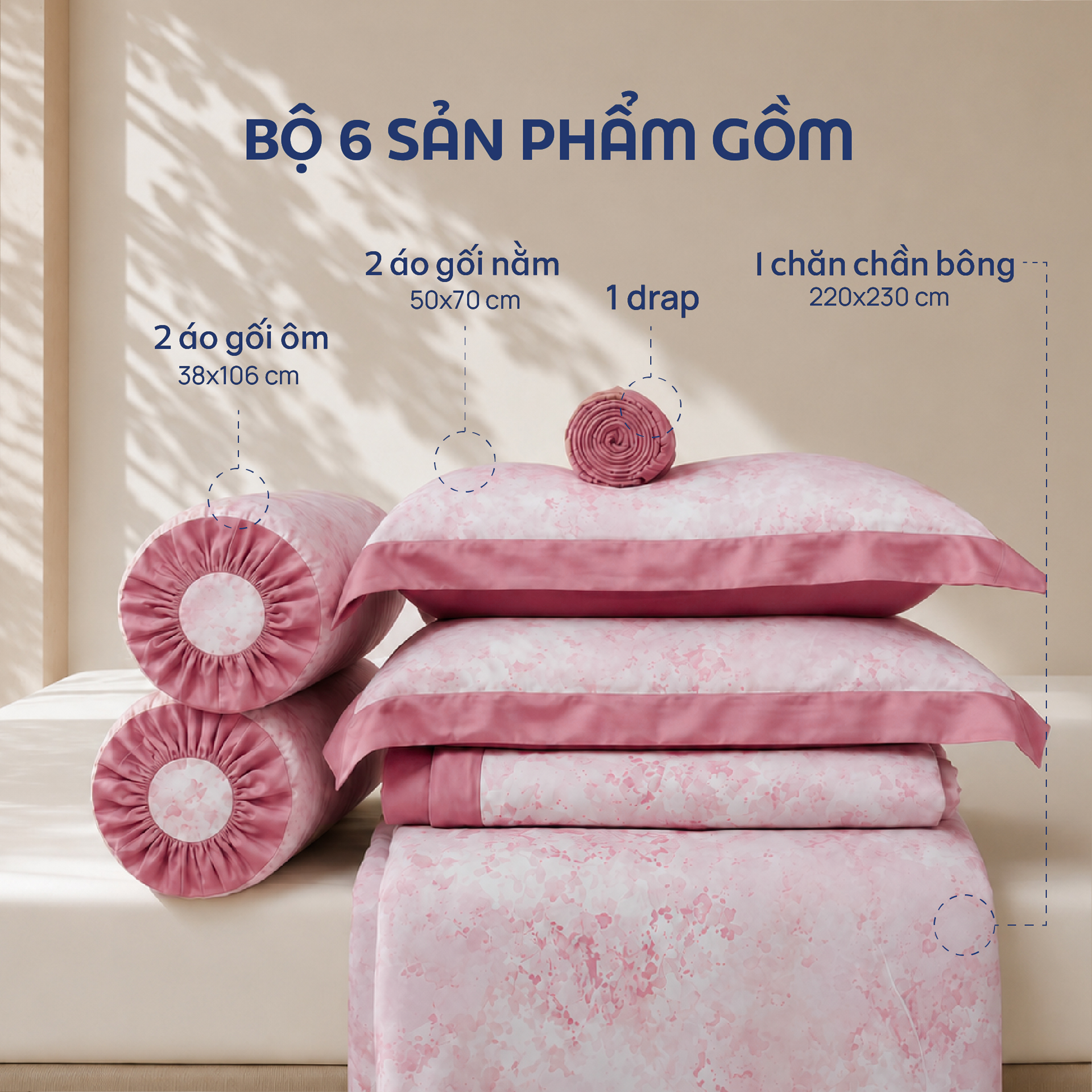 NP8917 - Bộ chăn ga gối Tencel NIN Pristine NP8917