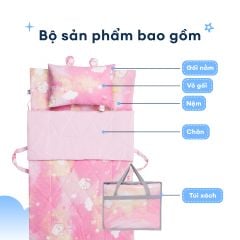 NM8044 - Bộ 5 món gấp gọn tiện lợi cho bé đi học Cooling Fabric cao cấp
