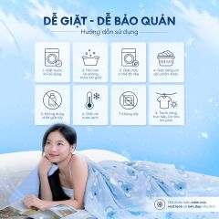 Chăn hè mát lạnh I Cool NM8042 - Mền lạnh ICool Advance NIN House hoa văn NM8042