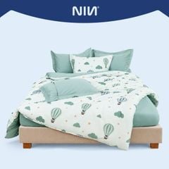 N190083 - Bộ chăn ga gối 100% cotton sateen NIN Collins N190083