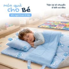 NM8042 - Bộ 5 món gấp gọn tiện lợi cho bé đi học Cooling Fabric cao cấp
