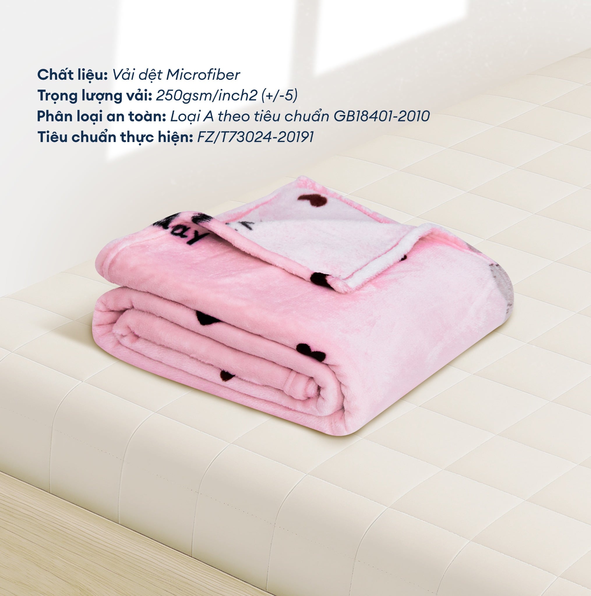 Mền tuyết hoa văn NIN màu SWEET BEAR