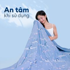 Chăn hè mát lạnh I Cool NM8037 - Mền lạnh ICool Advance NIN House hoa văn NM8037