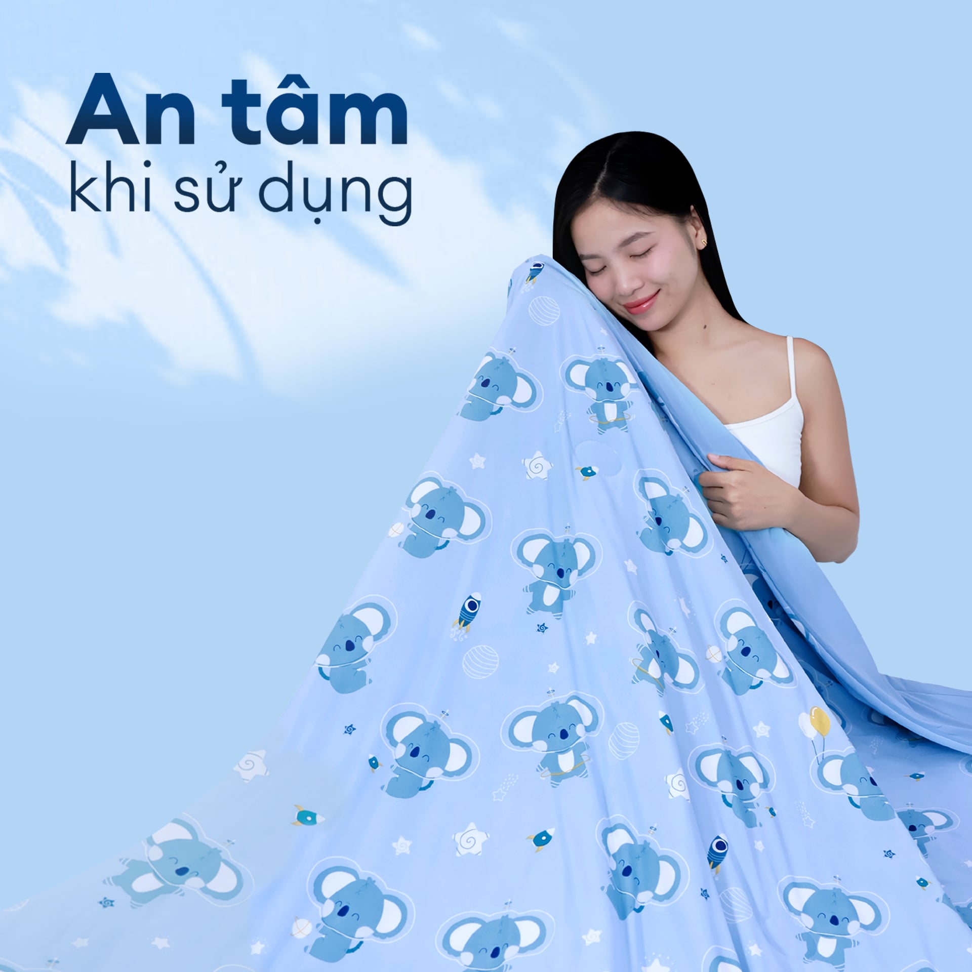 Chăn hè mát lạnh I Cool NM8042 - Mền lạnh ICool Advance NIN House hoa văn NM8042