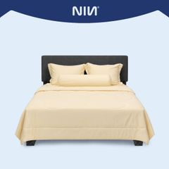 C190708 - Bộ chăn ga gối Microfiber NIN CLASSIC be nhạt Ivory