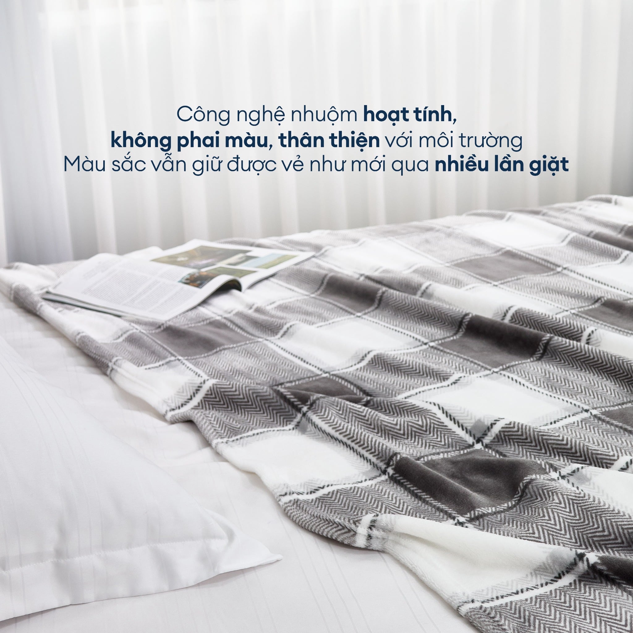 Mền tuyết hoa văn NIN màu CLASSIC GREY