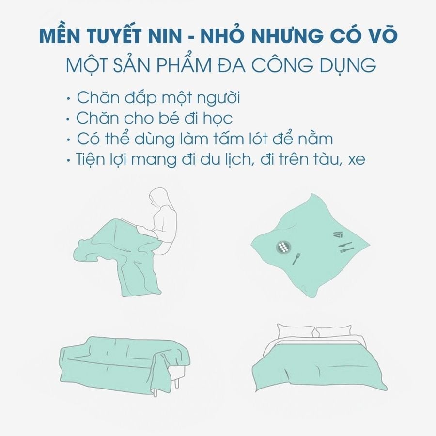 Mền tuyết hoa văn NIN màu POLAR FRIENDS
