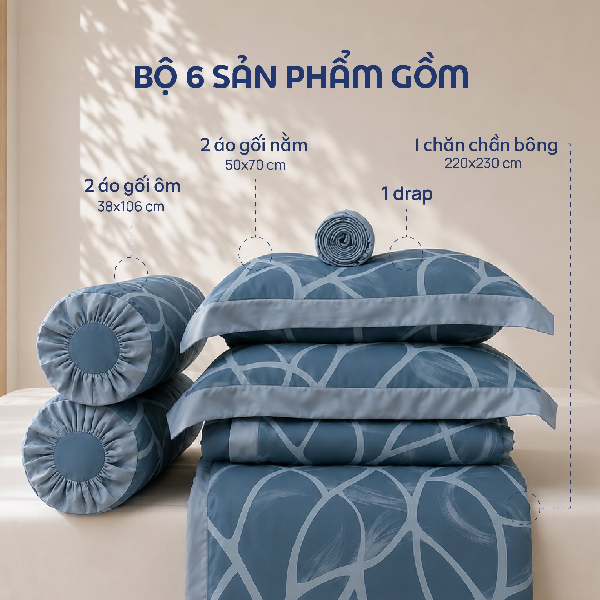 NP8920 - Bộ chăn ga gối Tencel NIN Pristine NP8920