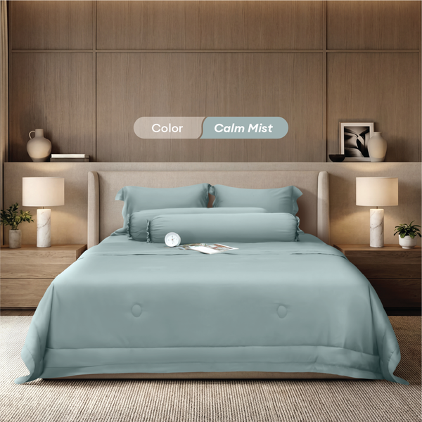 Bộ chăn ga gối Tencel NIN Florence Calm Mist