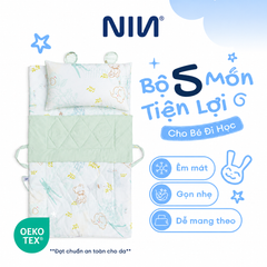 Gentle Wild - Bộ 5 món gấp gọn tiện lợi cho bé đi học Viscose cao cấp
