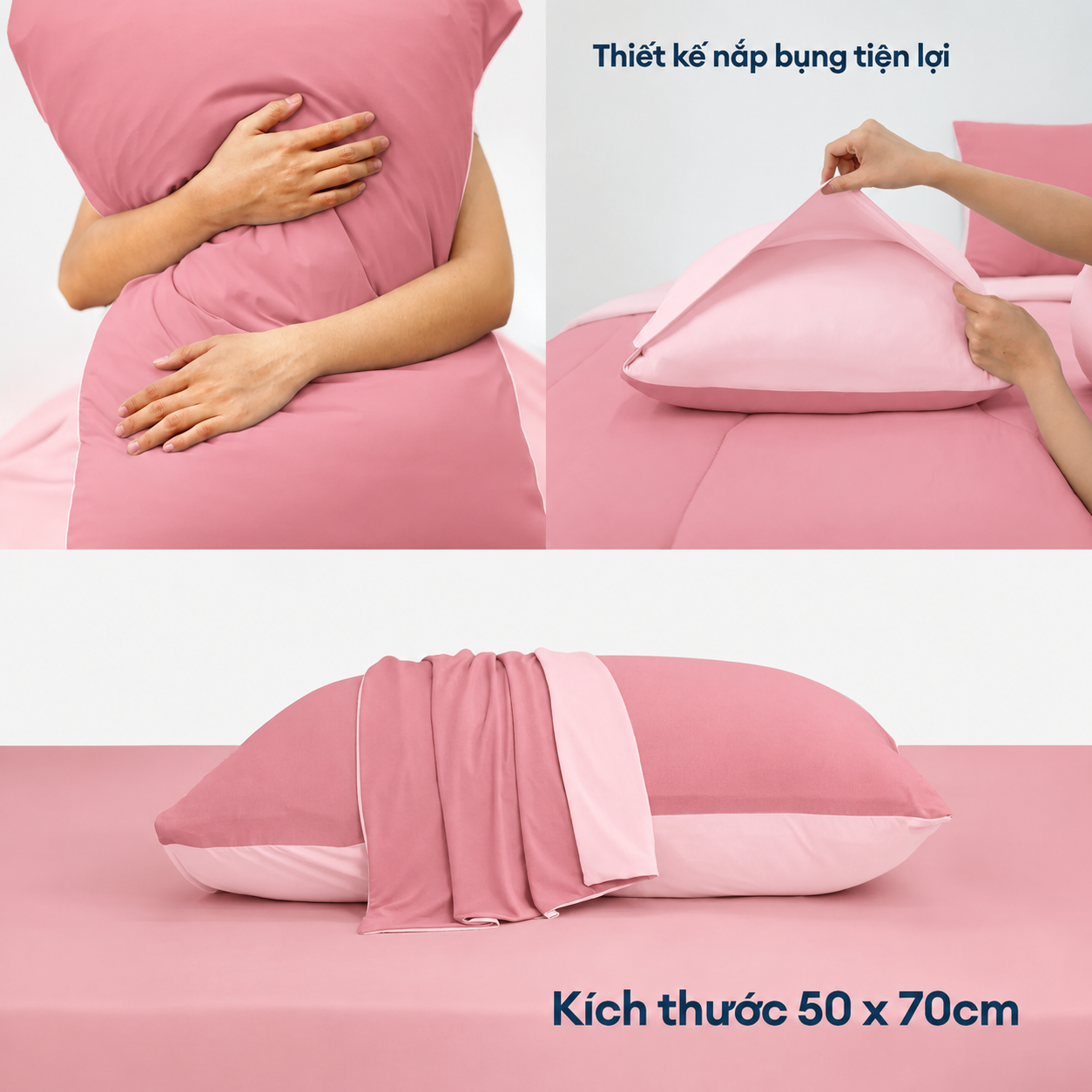 Blush Pink - Bộ chăn ga gối NIN Cool Plus