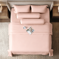 Bộ chăn ga gối Tencel NIN Florence Pink Sand