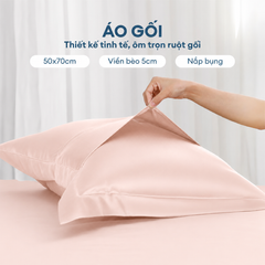 Bộ chăn ga gối Tencel NIN Florence Pink Sand