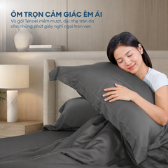 Bộ chăn ga gối Tencel NIN Florence Slate Gray
