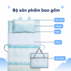 Sea waves - Bộ 5 món gấp gọn tiện lợi cho bé đi học Viscose cao cấp
