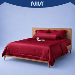 Bộ chăn ga gối Tencel NIN Florence Balanced Red