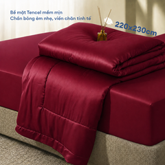 Bộ chăn ga gối Tencel NIN Florence Balanced Red