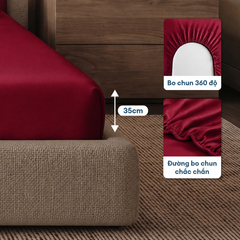 Bộ chăn ga gối Tencel NIN Florence Balanced Red