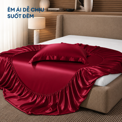 Bộ chăn ga gối Tencel NIN Florence Balanced Red