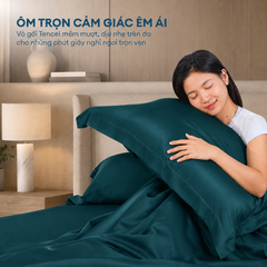 Bộ chăn ga gối Tencel NIN Florence Forest Green