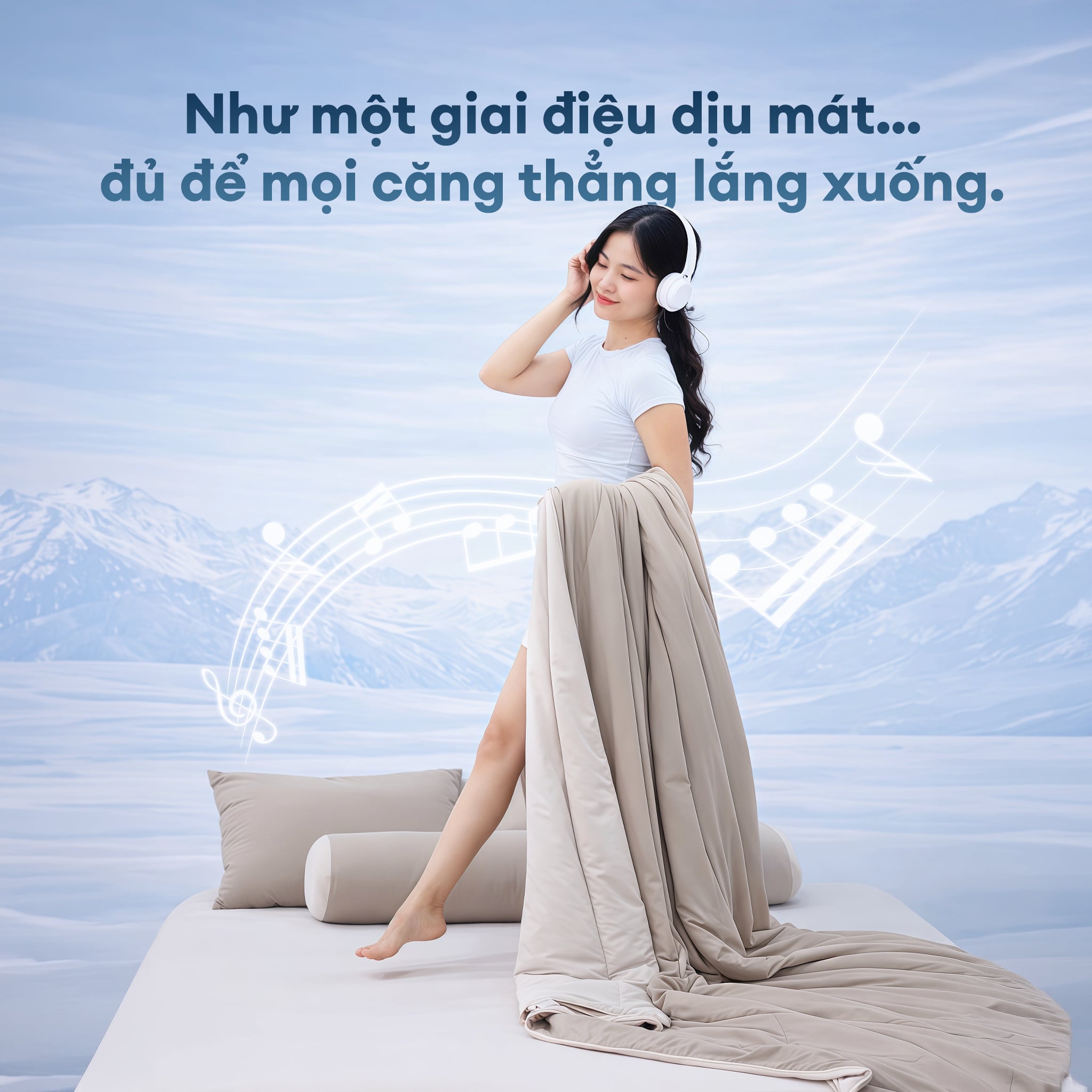 Warm Grey - Bộ chăn ga gối NIN Cool Plus