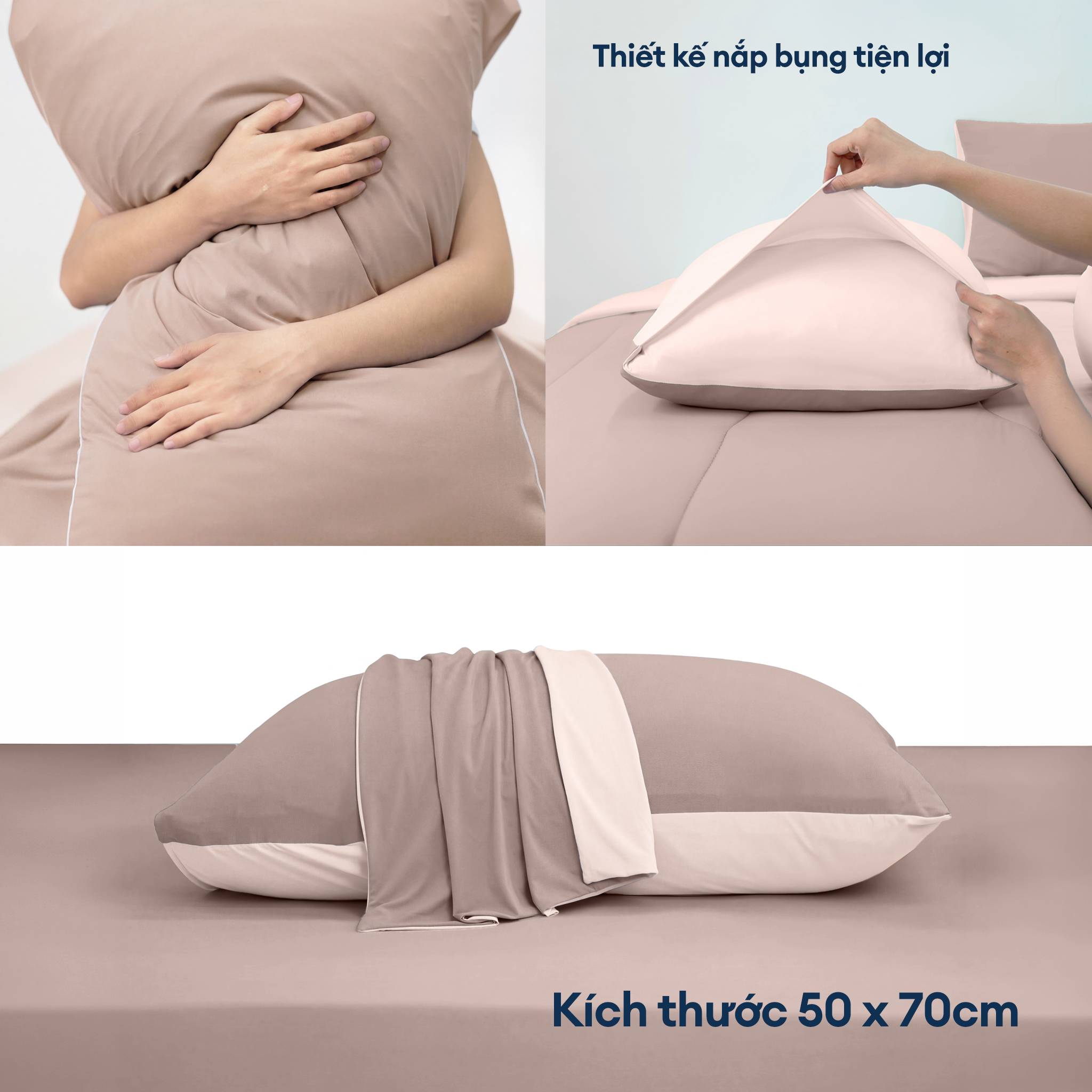 Warm Grey - Bộ chăn ga gối NIN Cool Plus