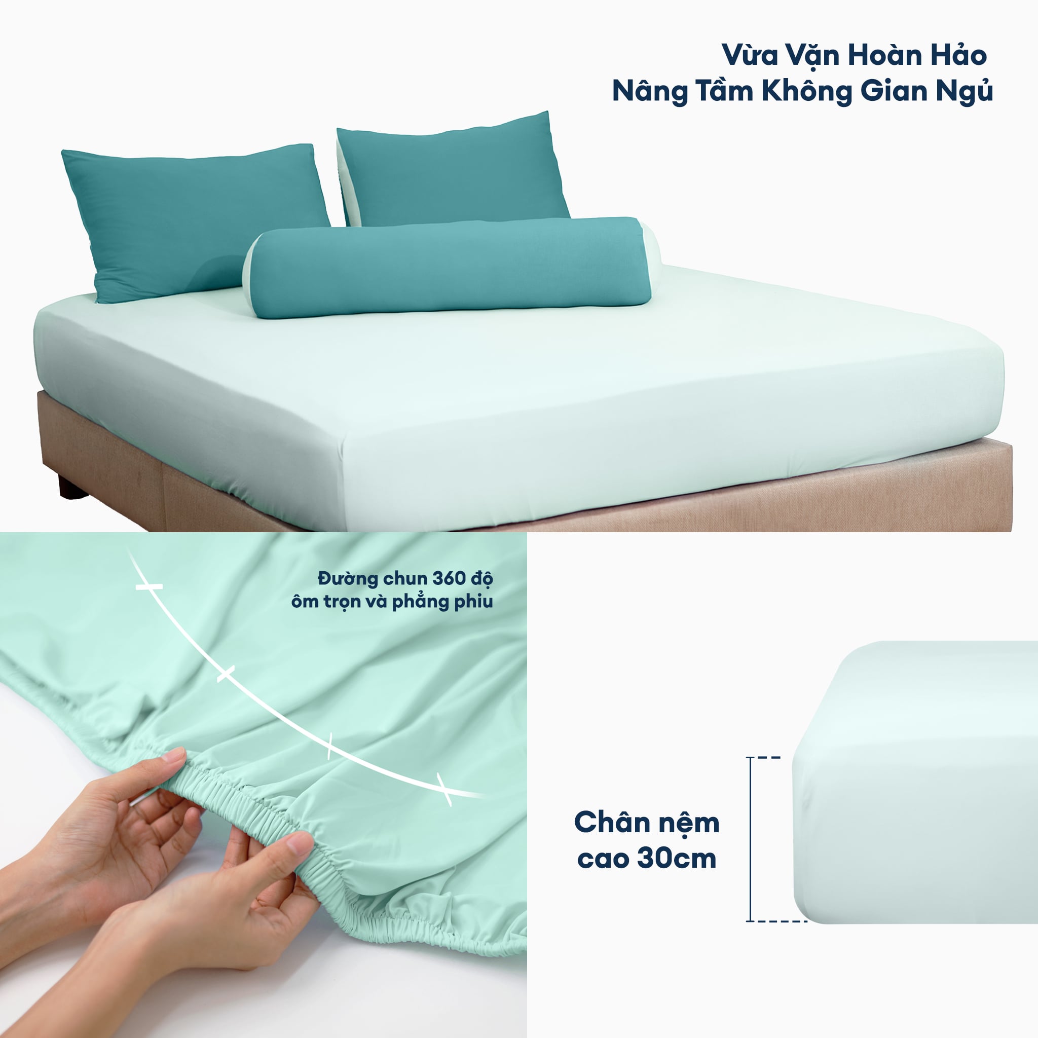 Fresh Green - Bộ chăn ga gối NIN Cool Plus