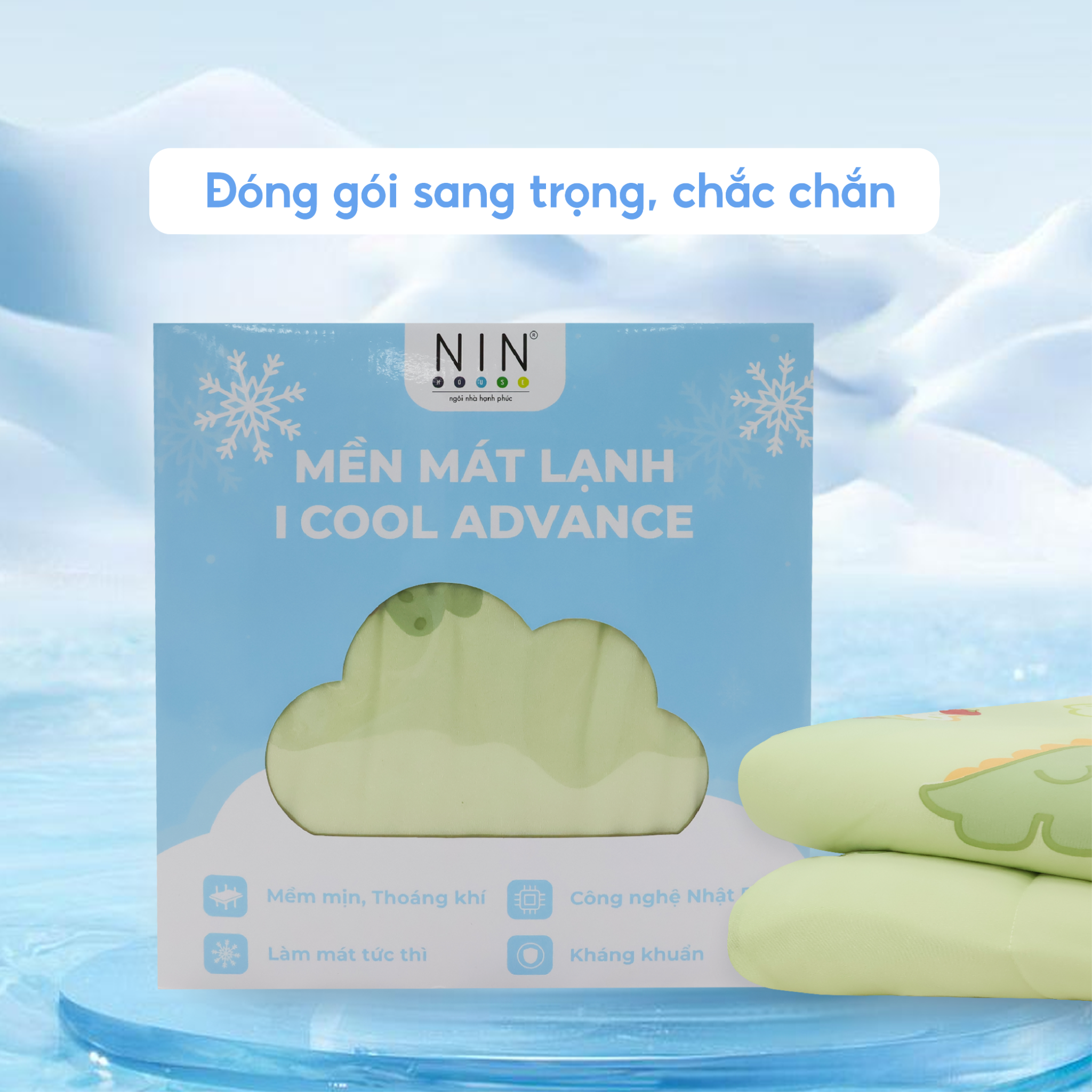 Chăn hè mát lạnh I Cool NM8030 - Mền lạnh ICool Advance NIN House hoa văn NM8030
