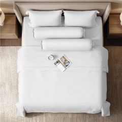 Bộ chăn ga gối Tencel NIN Florence Soft White